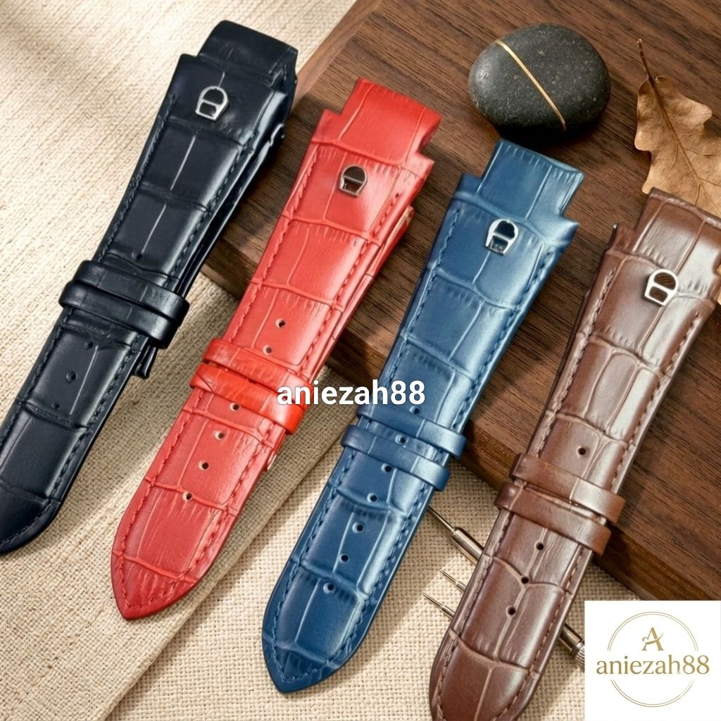 TALI JAM TANGAN KULIT STRAP JAM AIGNER PALERMO TALI JAM AIGNER PRIA