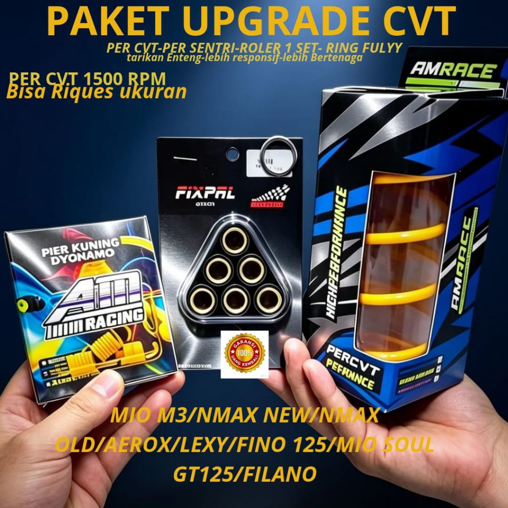 PAKET KIRIAN NMAX 155 LEXI AEROX 155 PER CVT 1500 RPM RACING ROLLER 9 GRAM