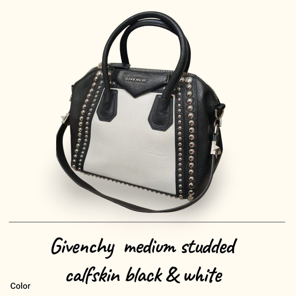 antigona medium sudded black & white