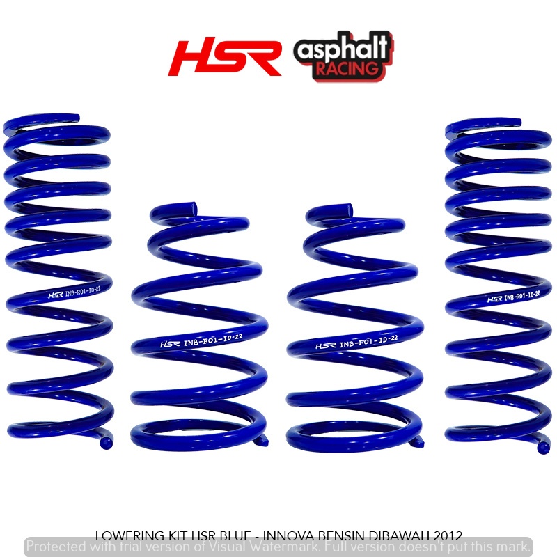 LOWERING KIT HSR BLUE UNTUK INNOVA BENSIN dibawah 2012