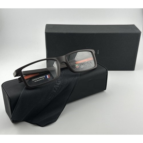 Bingkai Kacamata Urban TH0512 Hitam Doff Merah Persegi Panjang 57-16-145