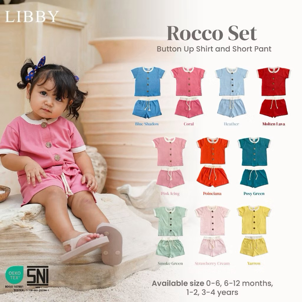 Libby Rocco set setelan pendek - LIBBY Earth Stelan Rocco Set Pendek Celana Pendek