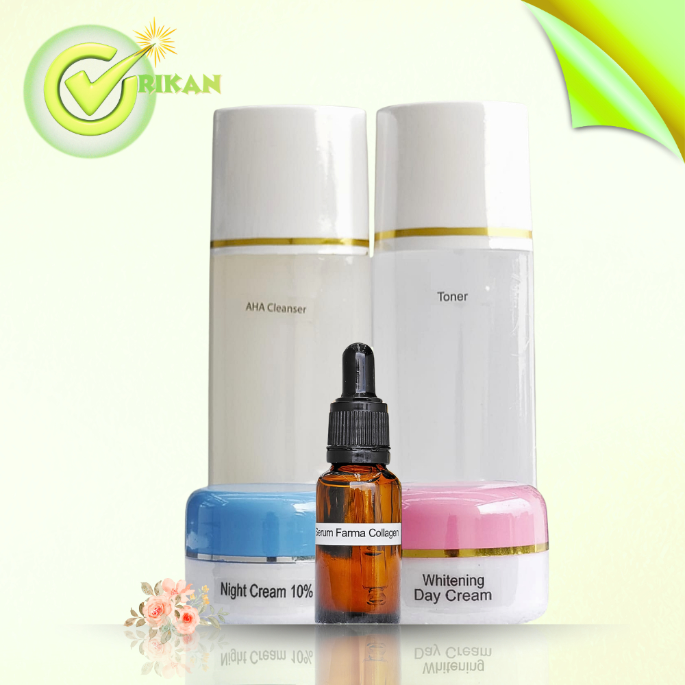 Paket 5in 1 Cream Nc 10% Kombinasi Serum Collagen