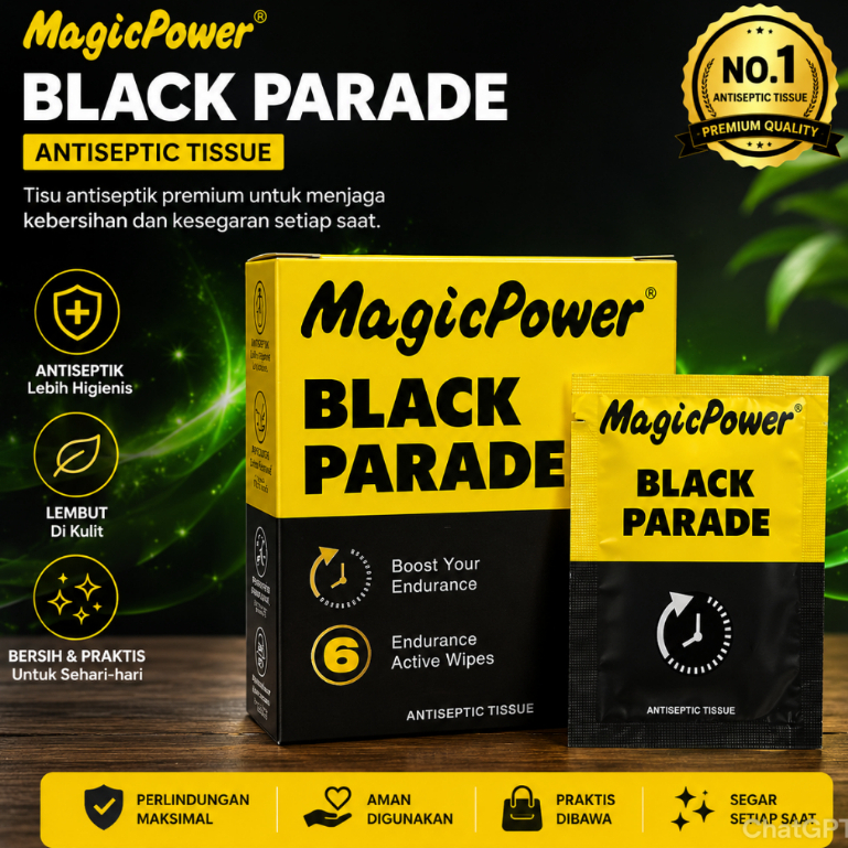 Tisu Magic Black Parades Original 100% (privasi aman)