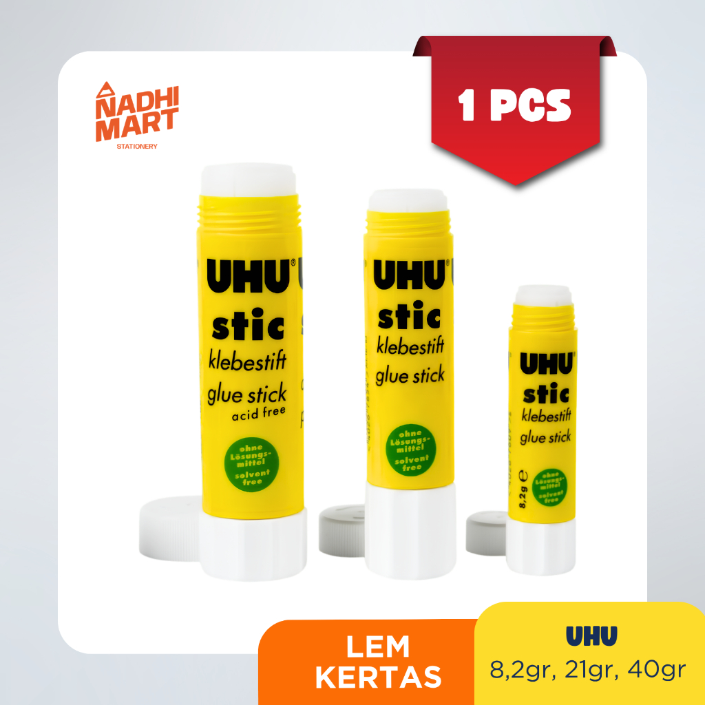 UHU GLUE STICK 8,2 GR LEM KERTAS / UHU GLUE STICK 21 GR / UHU GLUE STICK 40 GR