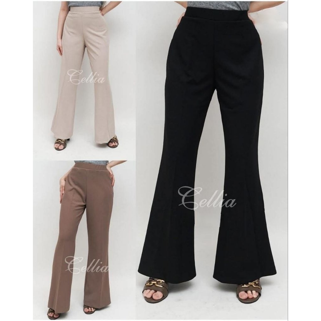 Celana Cutbray Wanita Scuba Premium Merk Cellia 2266 / Cellia 2266 Celana Cellia Cutbray Premium / C