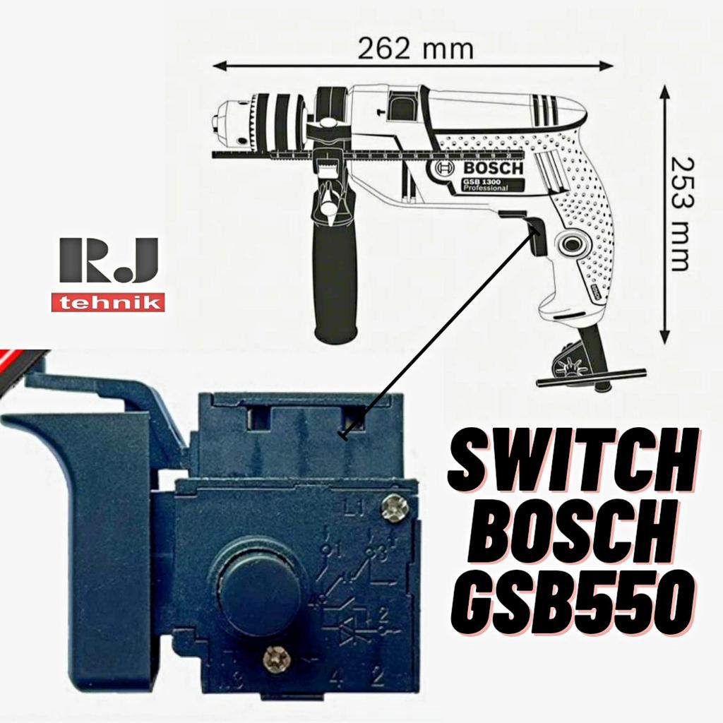 Switch Bosch Skakel Bor 13mm GSB 550