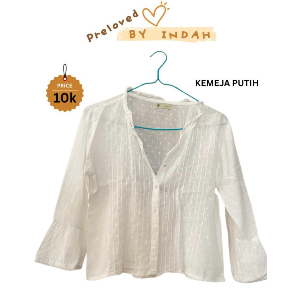 kemeja putih crop