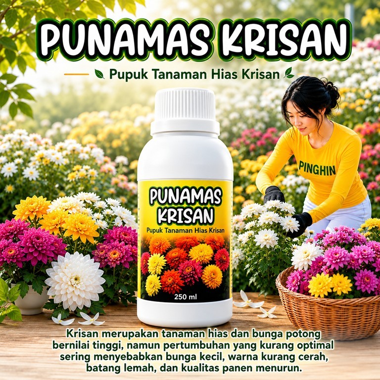 Punamas Krisan / Pupuk Bunga Krisan Seruni Agar rajin berbunga Lebat Warna Cerah Batang Kuat