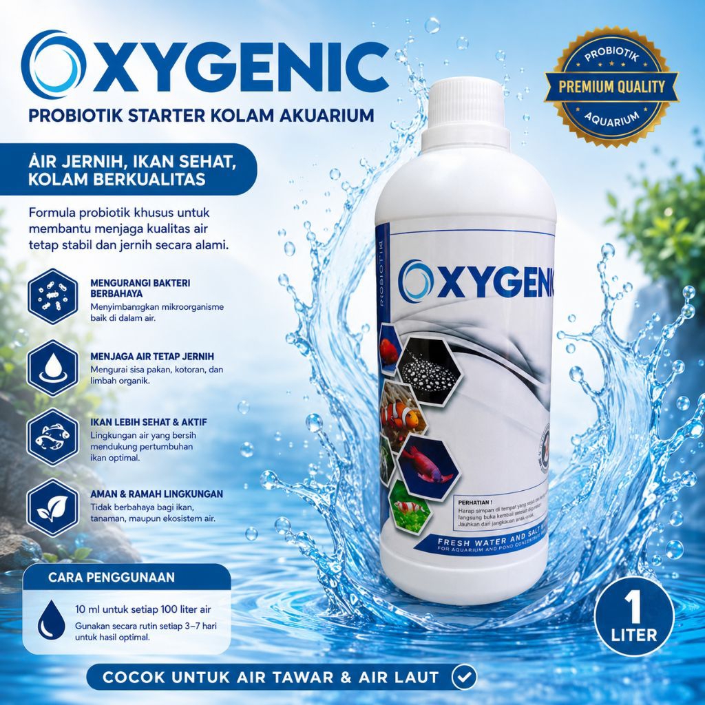 OXYGENIC 1000 ML PROBIOTIK BAKTERI STARTER