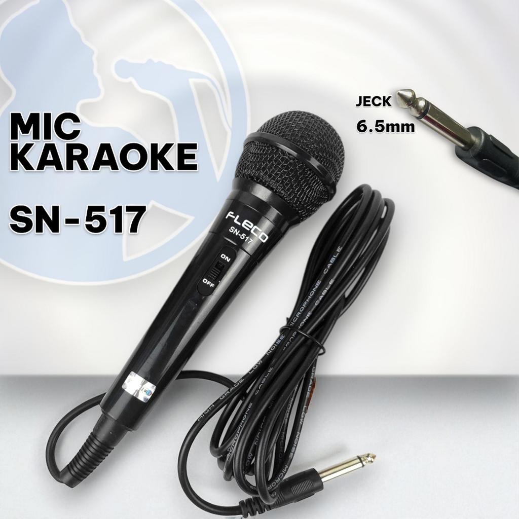 Mic kabel fleco SN-517 / MIc karaoke berkabel jeck besar