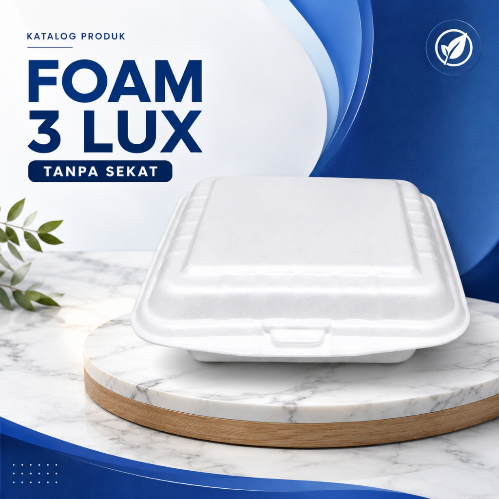 [ISI 25 PCS] STYROFOAM Makanan / FOAM Nasi Bubur / Tempat makan Catering bahan Styrofoam