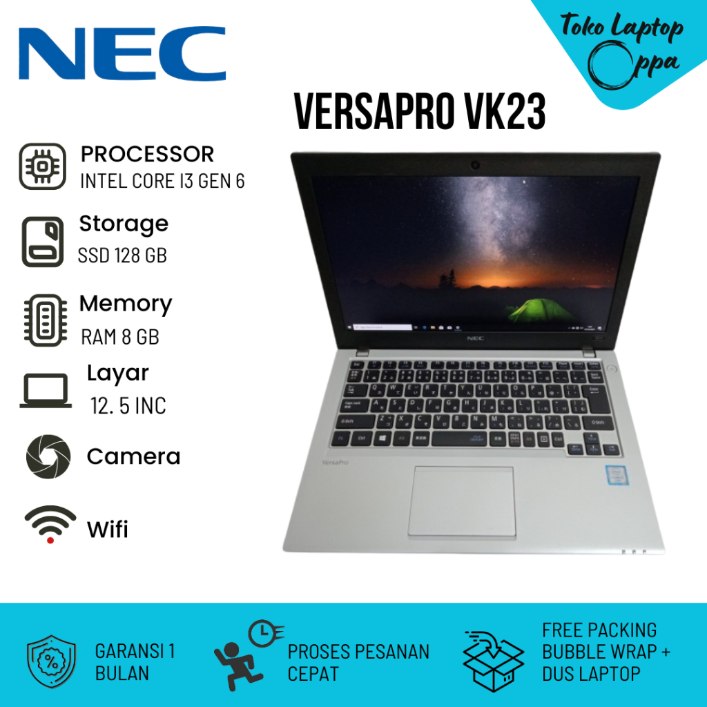 Laptop NEC VK23 core i3 gen 6