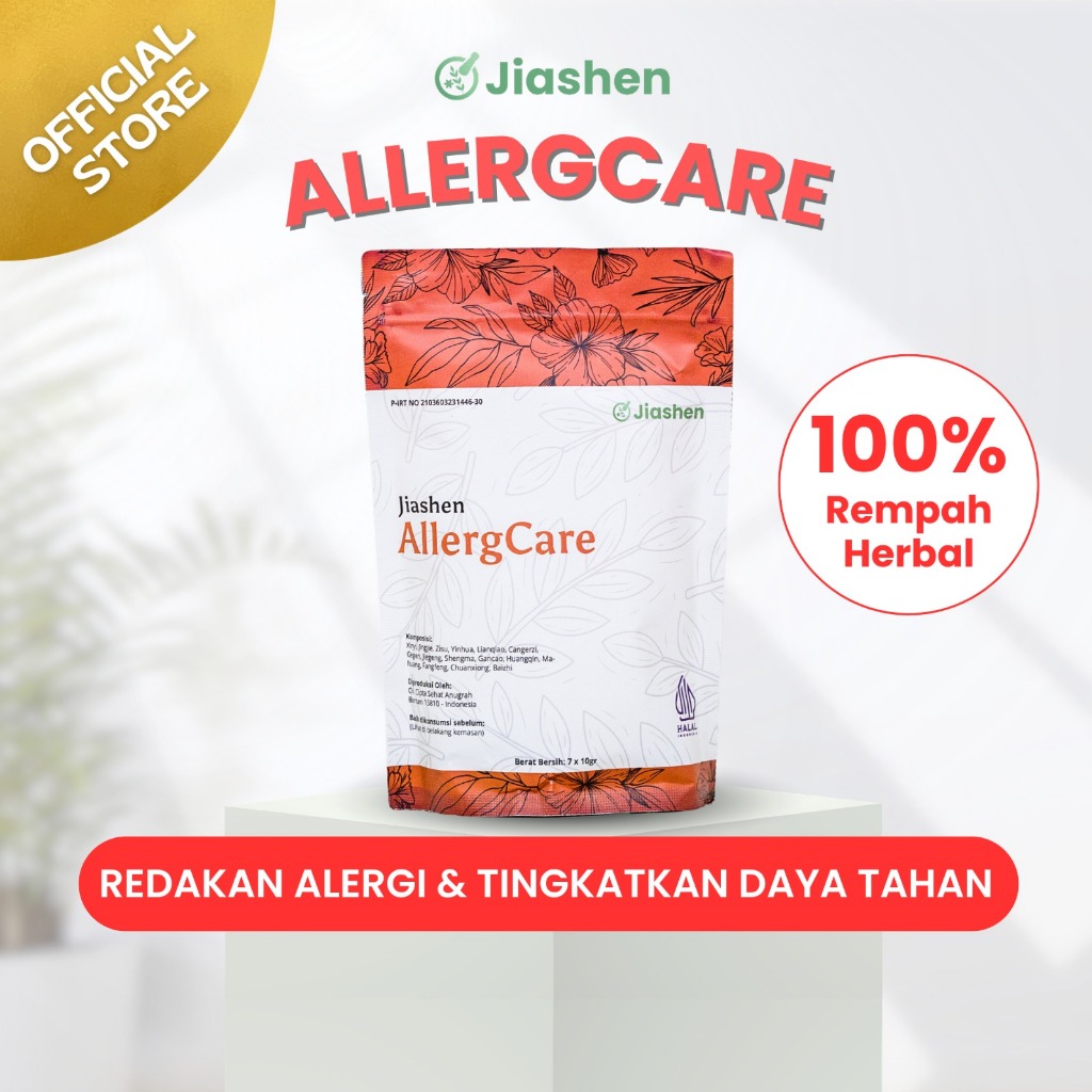 Jiashen - Suplemen Redakan Alergi & Tenangkan Kulit Gatal Herbal Cina Alami - AllergCare