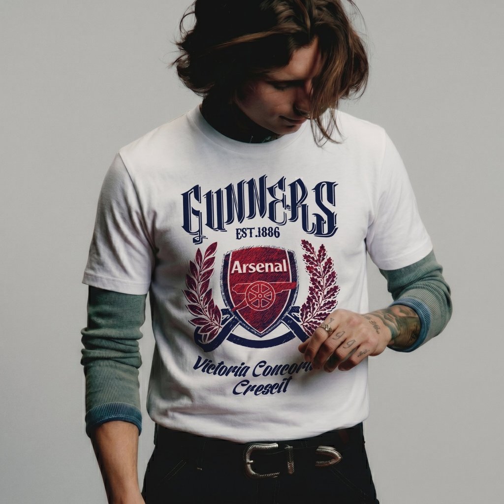 OVERHEADKICK PREMIUM TEES ARSENAL LOGO T-SHIRT / KAOS BOLA / KAOS TIM ARSENAL FC / KATUN COMBED 24S