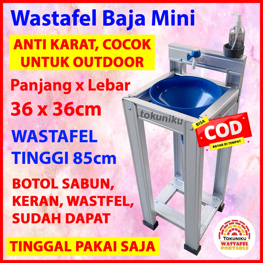 Wastafel Portable Ekonomis Tempat Cuci Tangan Portable Kecil Mini TOKUNIKU