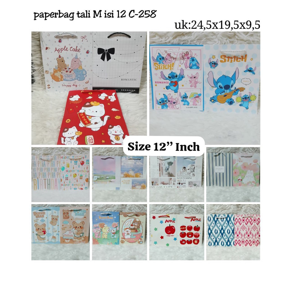 PAPER BAG BEAR LUCU FOR GIFT / KADO ULTAH / SOUVENIR