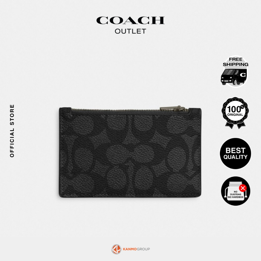 Coach Zip Card Case - Dompet Kartu Pria