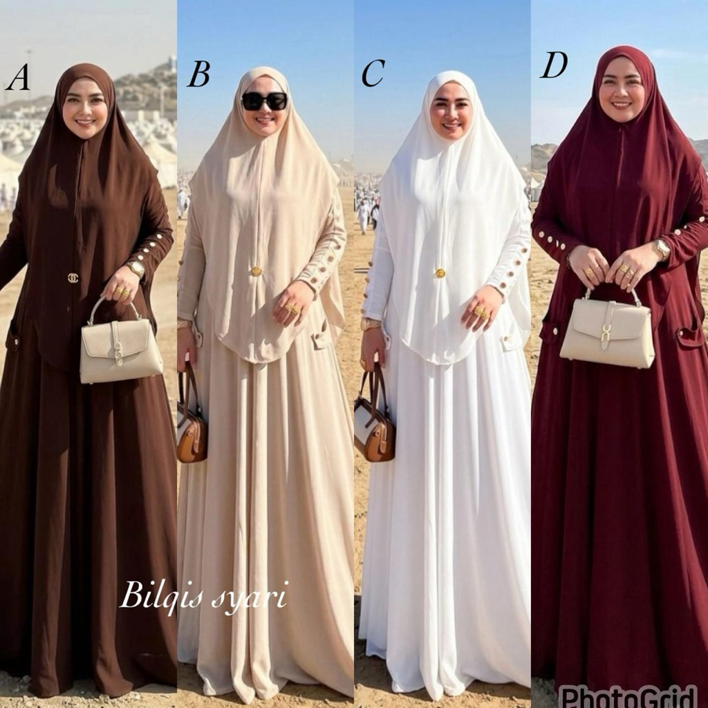 GAMIS BILQIS SYARI // Dress Jilbab COD
