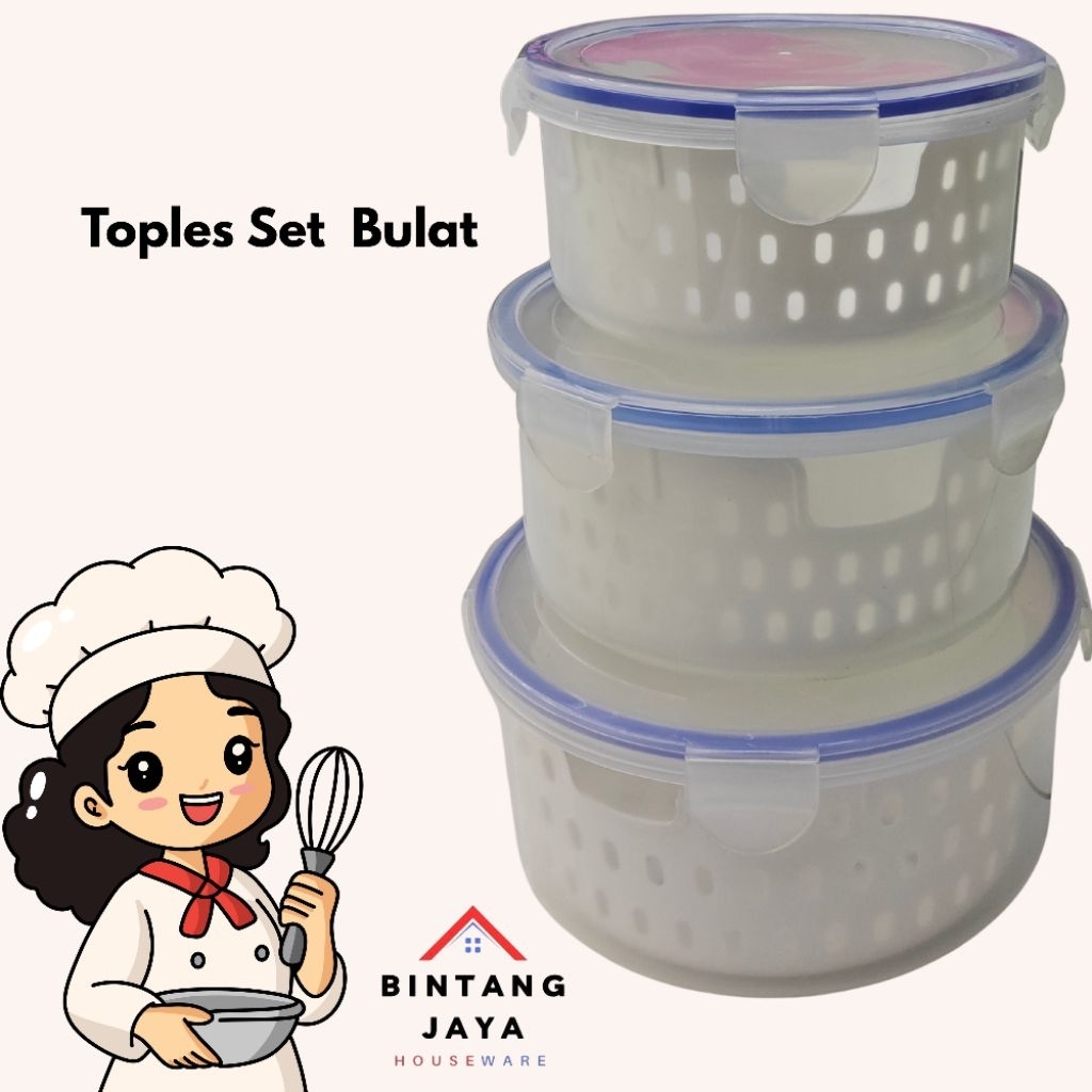 Wadah Makanan Segi set || Wadah Makanan Bulat set || Wadah Makanan Set murah