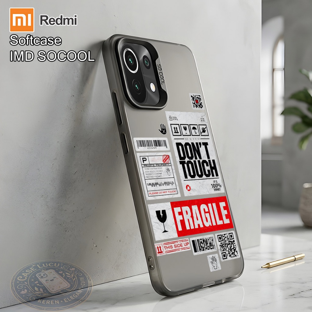 Case IMD So Cool Xiaomi Redmi 11 11 Lite K40 Poco X3 GT Pelindung Hp Case Kilau/Glossy Silikon Casin