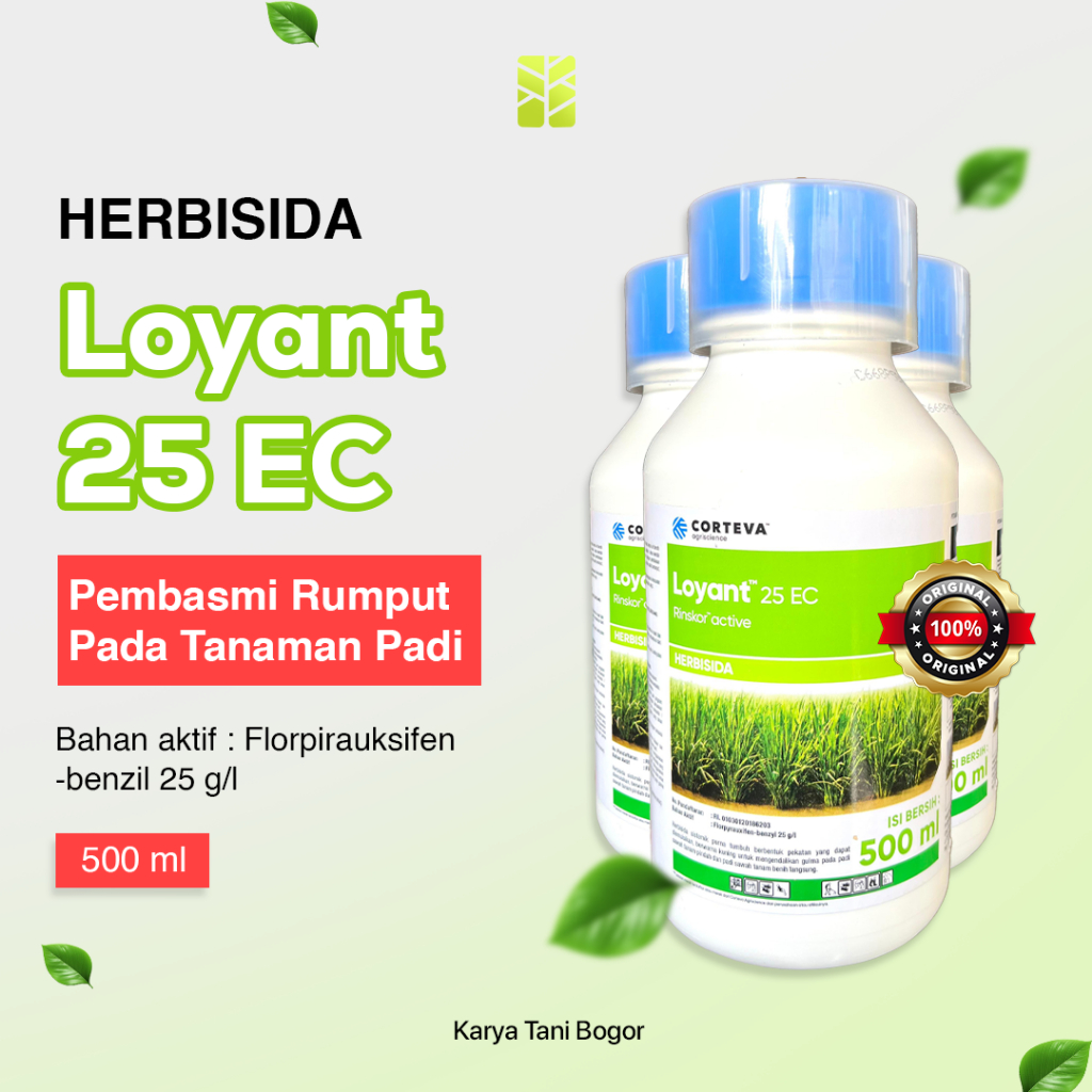 Herbisida Loyant 25EC 500 ml Obat Pembasmi Gulma Rumput Liar Indreng Jawan Tanaman Padi Corteva