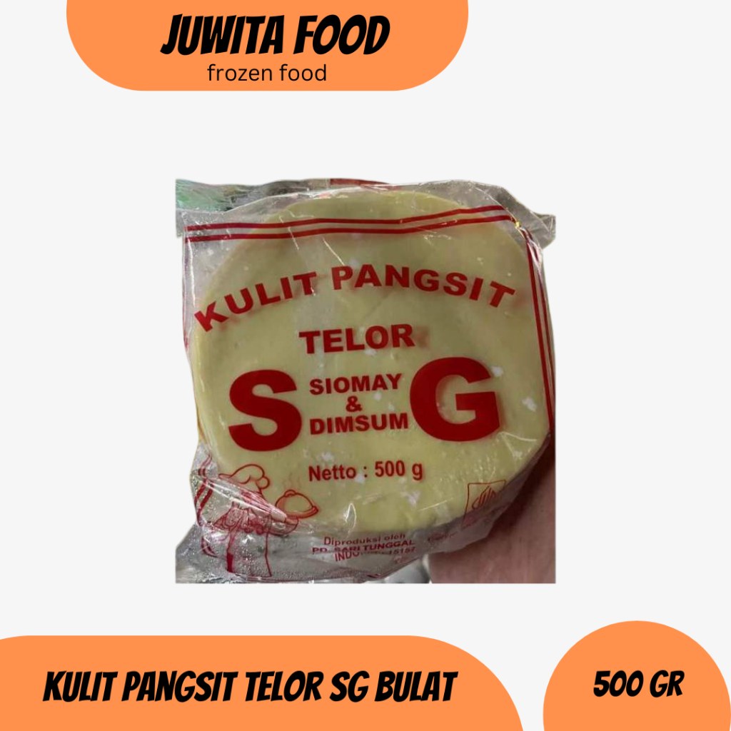 KULIT PANGSIT TELOR SG BULAT 500 GR