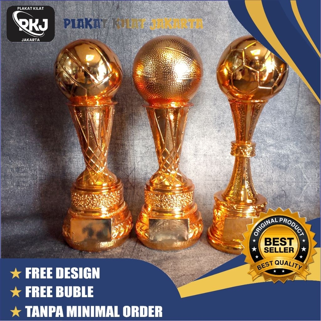 Trophy custom murah, Piala turnament bola volly, Trophy sepak bola, Piala murah berkualitas