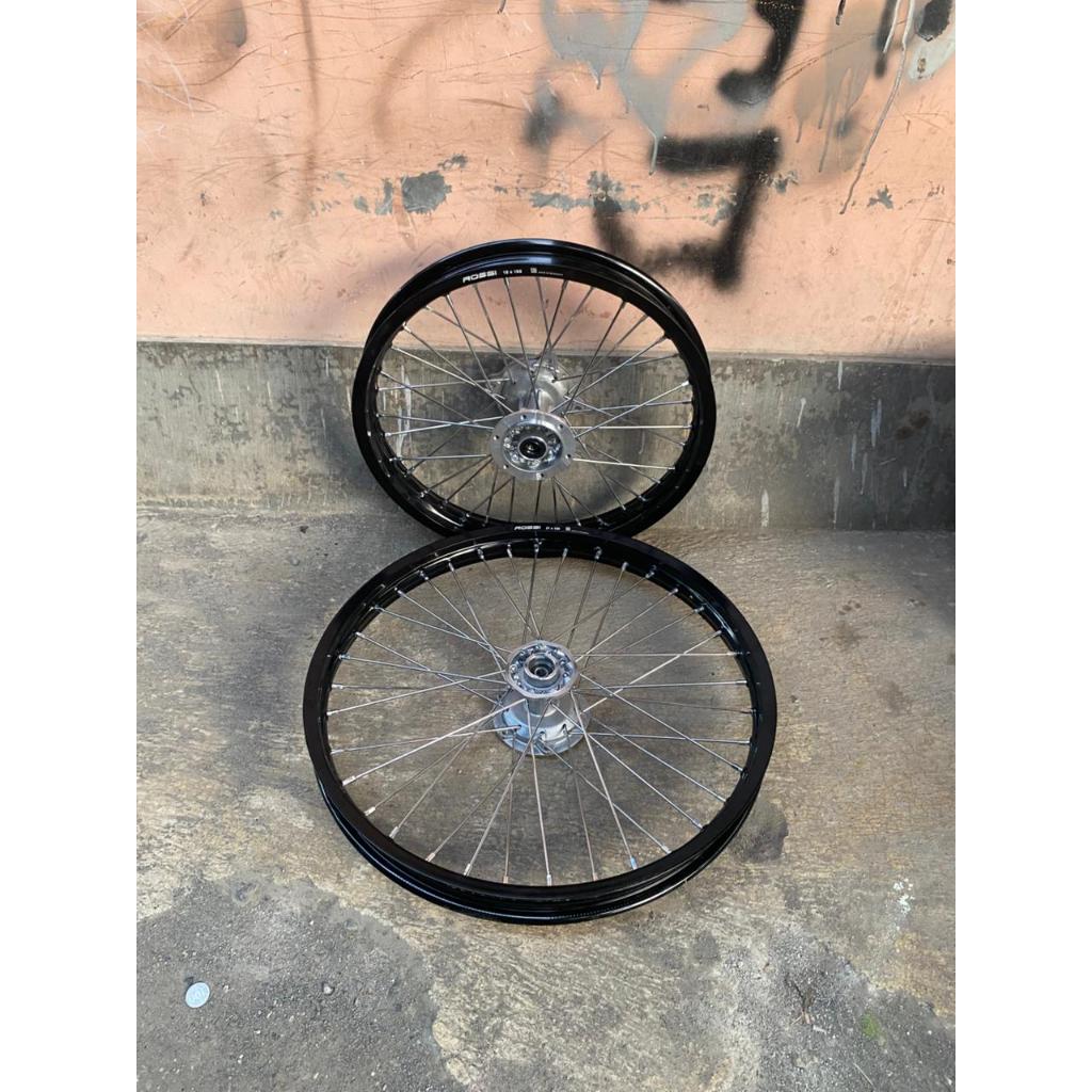 Wheelset Paket Roda RBT/Trabas KLX Velg Rossi  Ring 18/21 Tanpa Ban