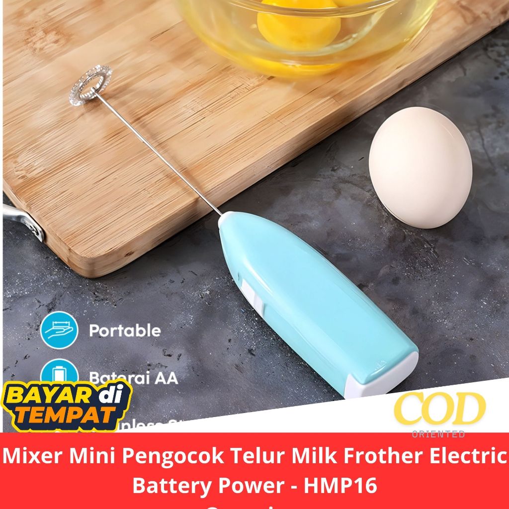 Mixer Mini Pengocok Telur Milk Frother Electric Battery Power - HMP16/hand mixer mini