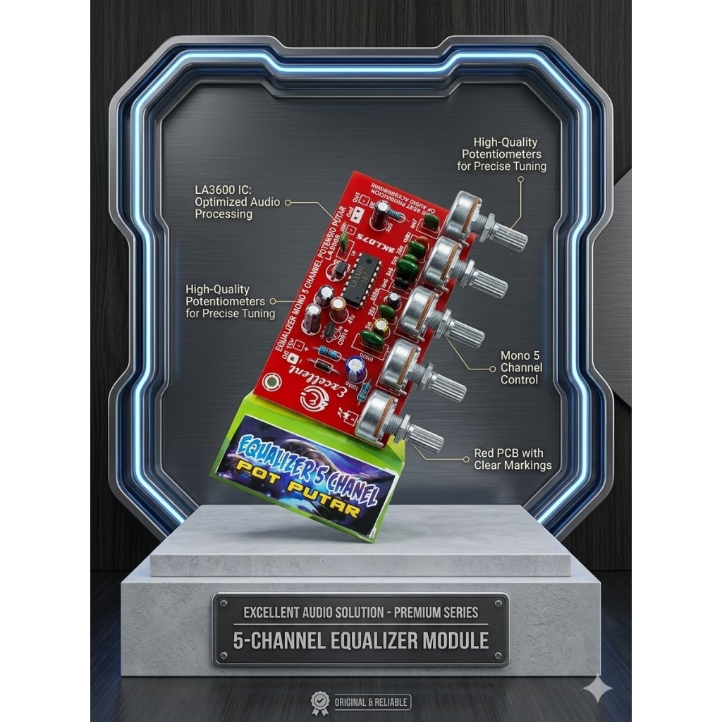 Kit Equalizer Mono 5 Channel Potensio Putar Excellent – Kit Mini Equalizer DC