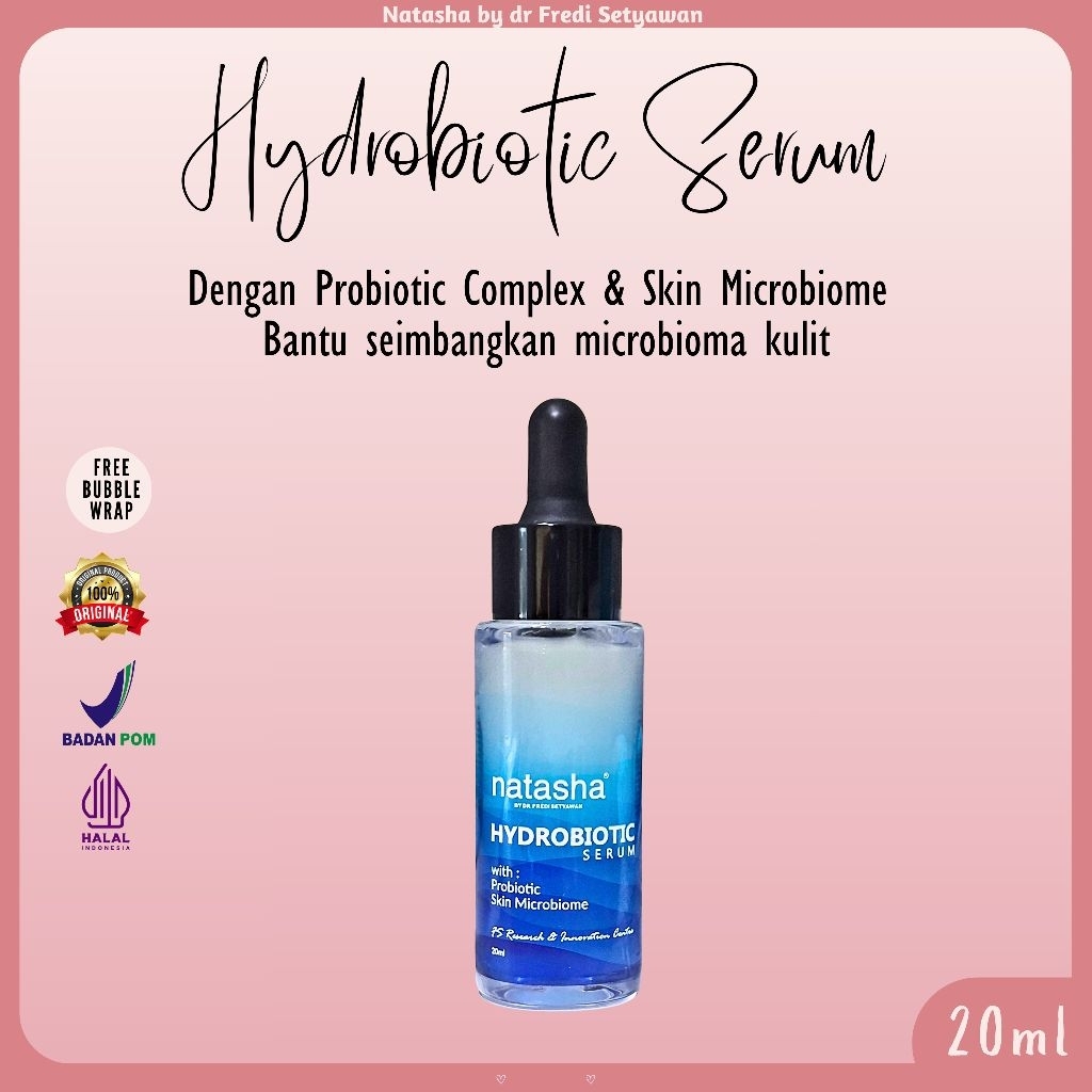Natasha Hydrobiotic Serum, Serum Natasha, Probiotic, Mencerahkan, Melembabkan