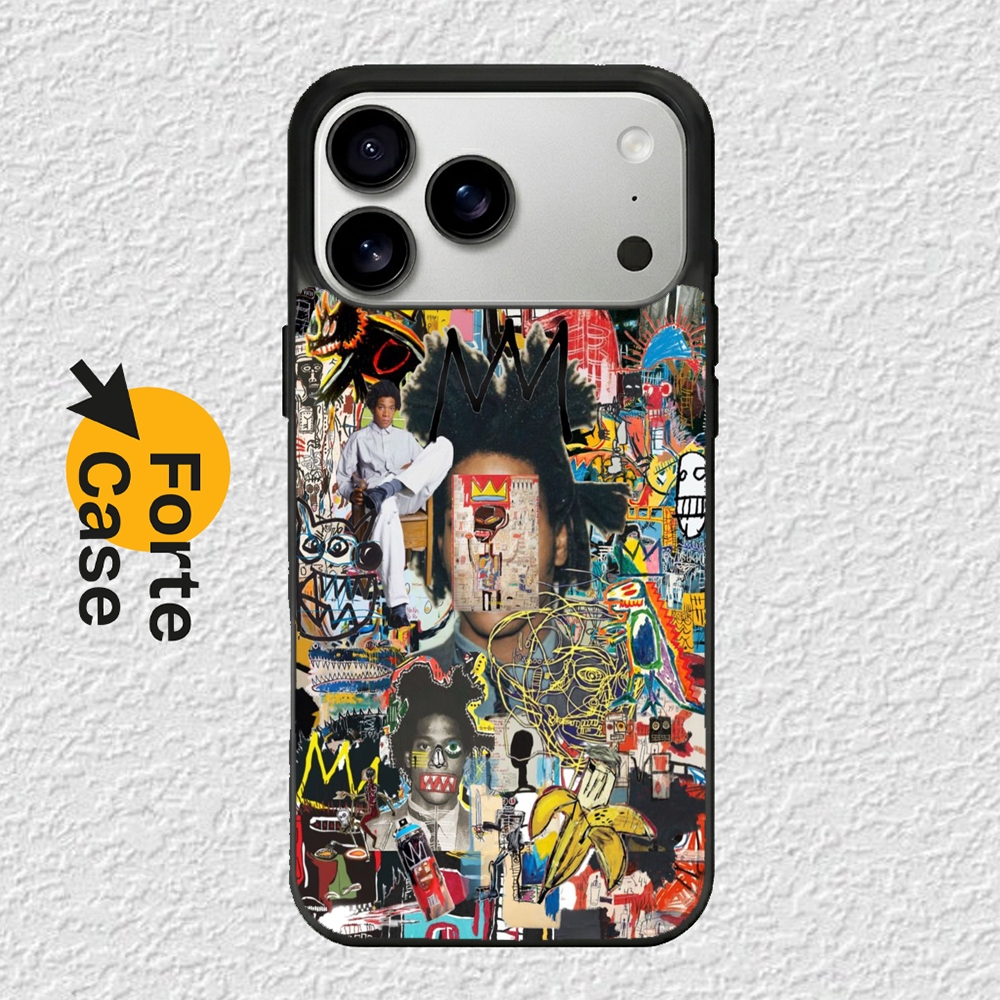 Hybrid Case Casing Softcase iPhone 17 16 15 14 13 12 11 Pro Max Mini Plus X Xs Max XR Jean Basquiat