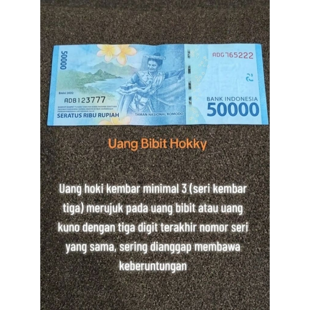 Uang Bibit 50 ribu lengkap Ganjil, Genap, 786