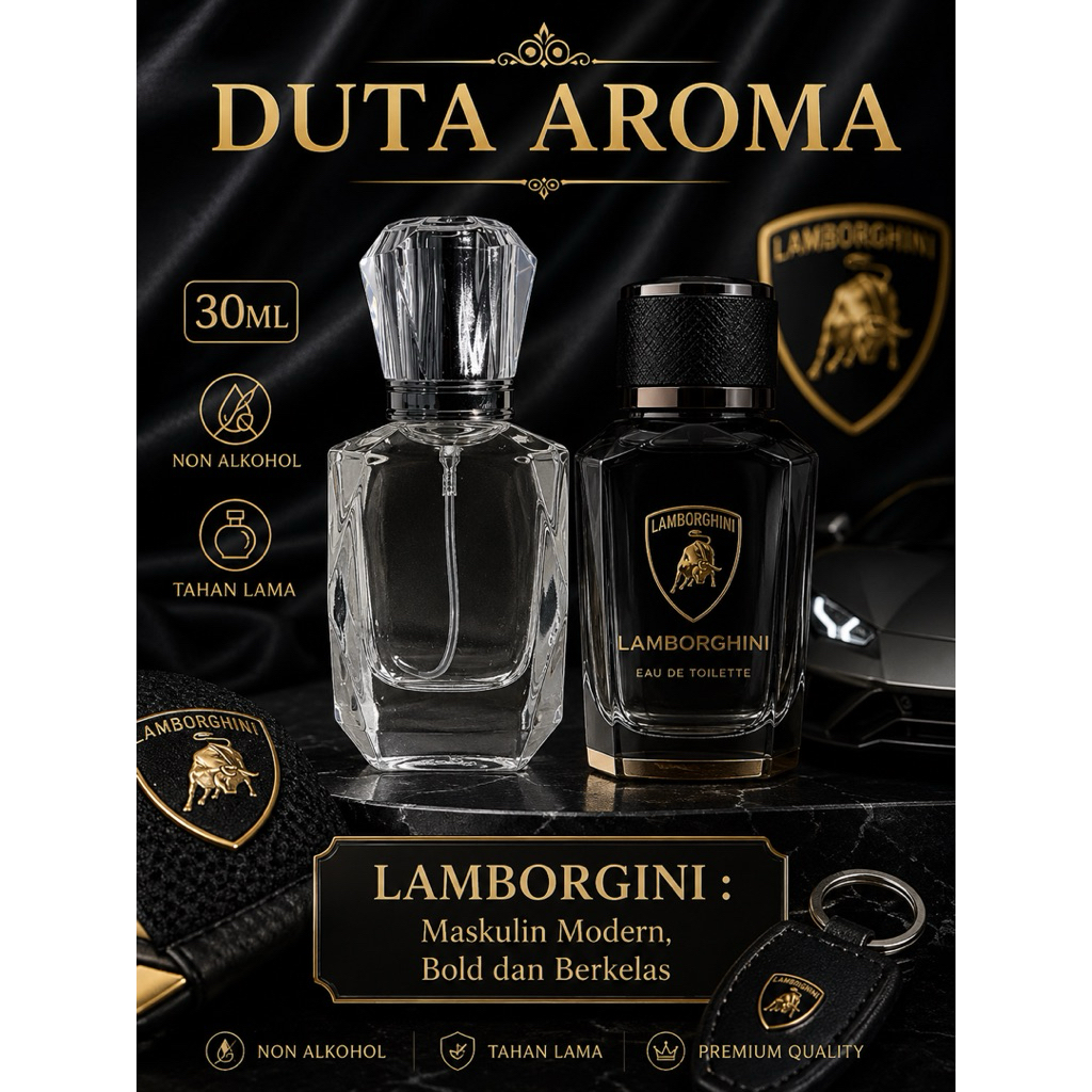 DUTA AROMA Lamborgini 30ml Non Alkohol | Parfum Pria Maskulin Modern Bold dan Berkelas
