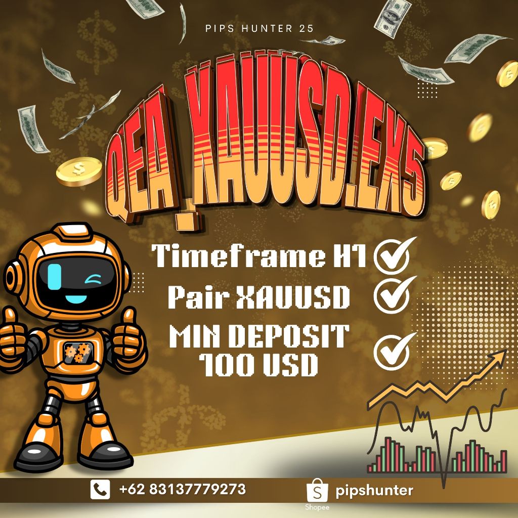 EA QEA XAUUSD EX5 Original - Robot Trading Forex Gold MT5 Otomatis Low Drawdown Aman Anti MC
