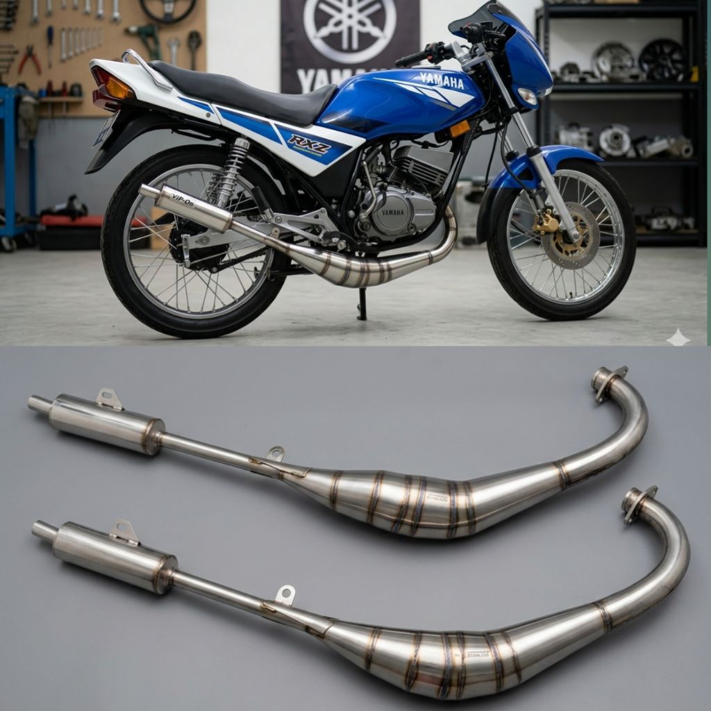 Knalpot Yamaha RXZ Tipe Pipe On malaysia- Knalpot Racing RXZ Model Udang Kolong Premium