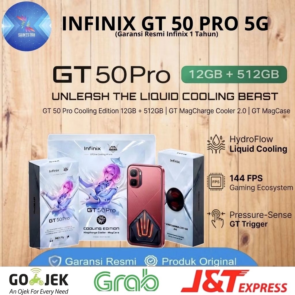 INFINIX GT 50 PRO 5G SPESIAL MLBB BOX RAM 12GB MEMORY 512GB 12/512GB 12/256GB PLUS FAN COOLER & CASE