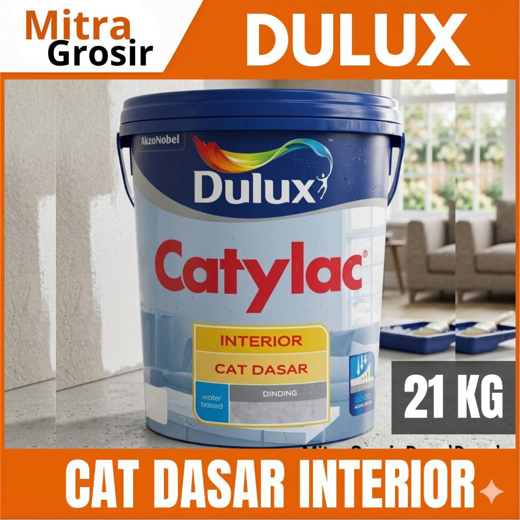 DULUX CAT DASAR | DULUX CATYLAC CAT DASAR INTERIOR 21 KG | CATYLAC WALL SEALER 21 KG | CATYLAC SEALE