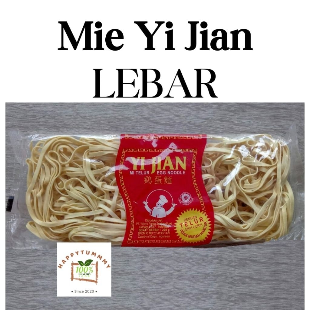 mie telur yi jian gepeng lebar mi telor jijian