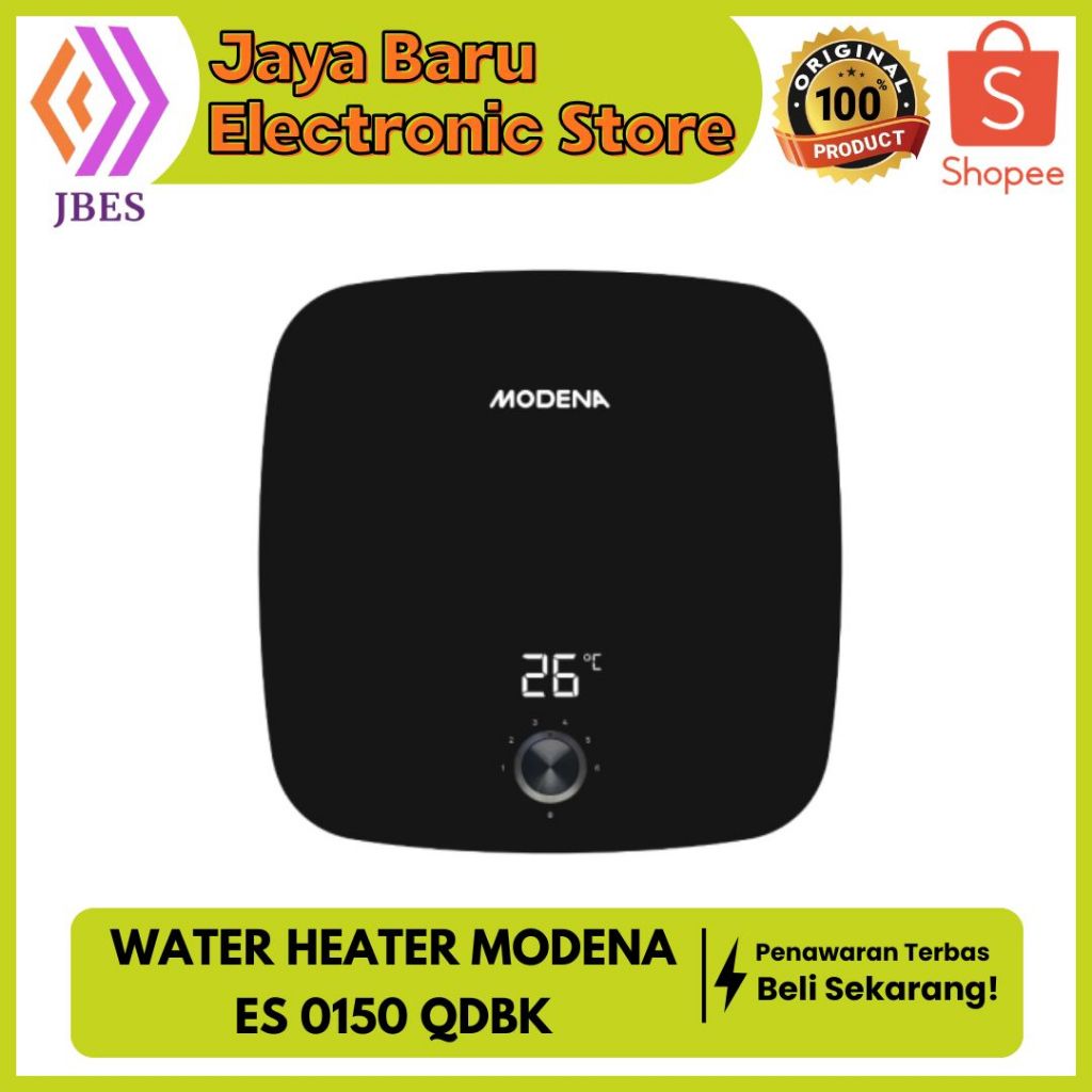 MODENA ES 0150 QDBK WATER HEATER LISTRIK STORAGE WATER 15 LITER 200 WATT - ES0150QDBK