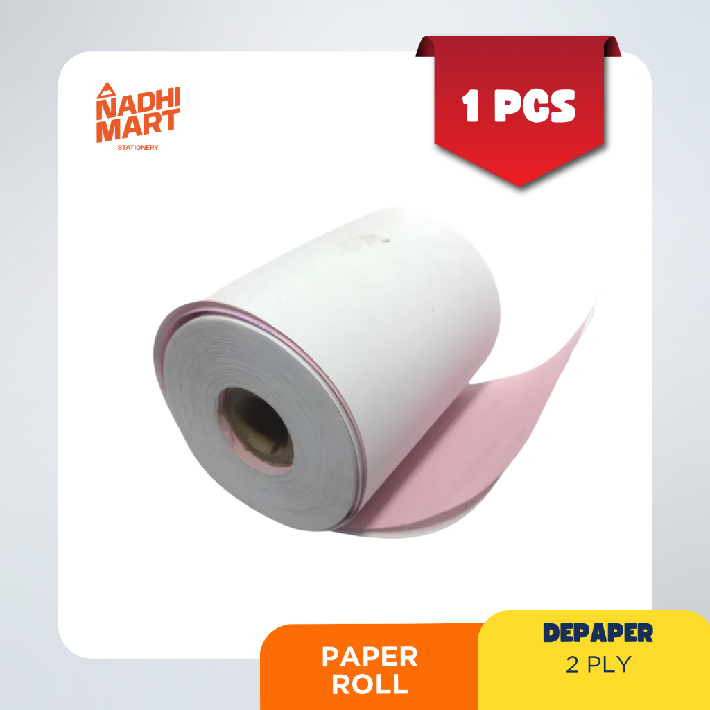 PAPER ROLL KASIR / KERTAS STRUK NCR / PAPER ROL DEPAPER 7565 2 PLY