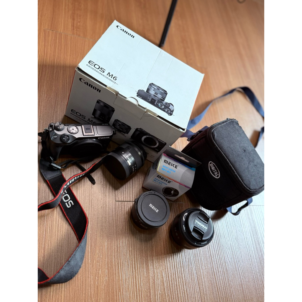 CANON EOS M6 + LENSA FIX 50mm (PRELOVED by @zenaatuff_)