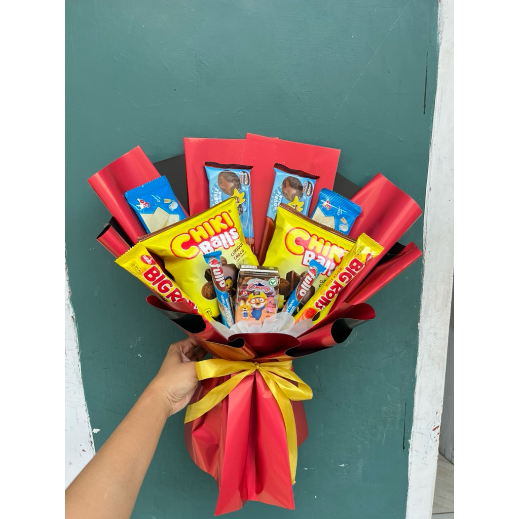 Buket snack| Buket jajanan| Buket wisuda anak