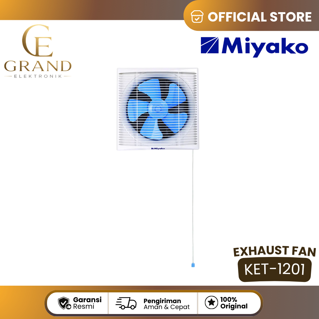 Exhaust Fan Miyako KET-1201 Kipas Angin Hisap Dinding KET1201 Miyako