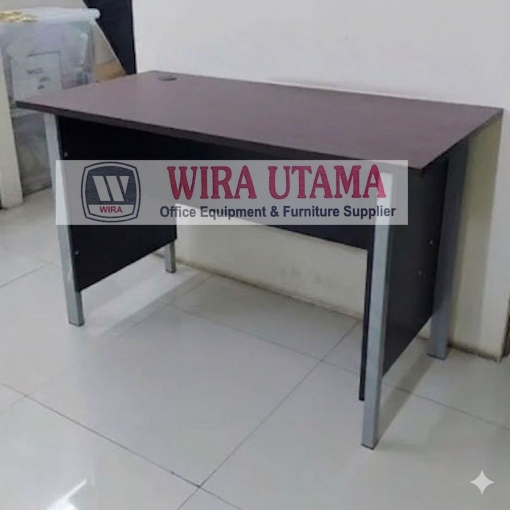 Meja 1/2 Biro Kaki Besi Tanpa Laci