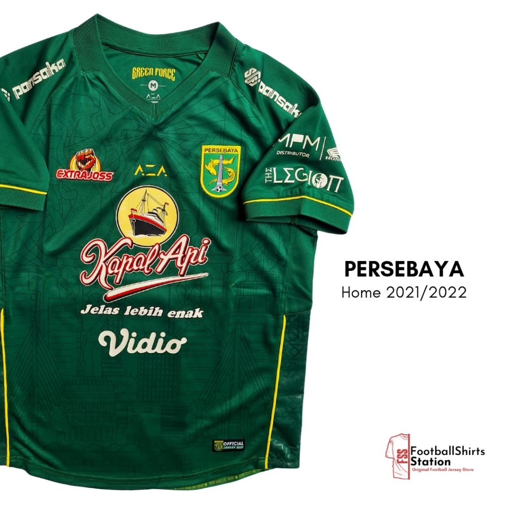 Jersey Persebaya Surabaya Home 2021/2022 Replica Version Size M Original AZA