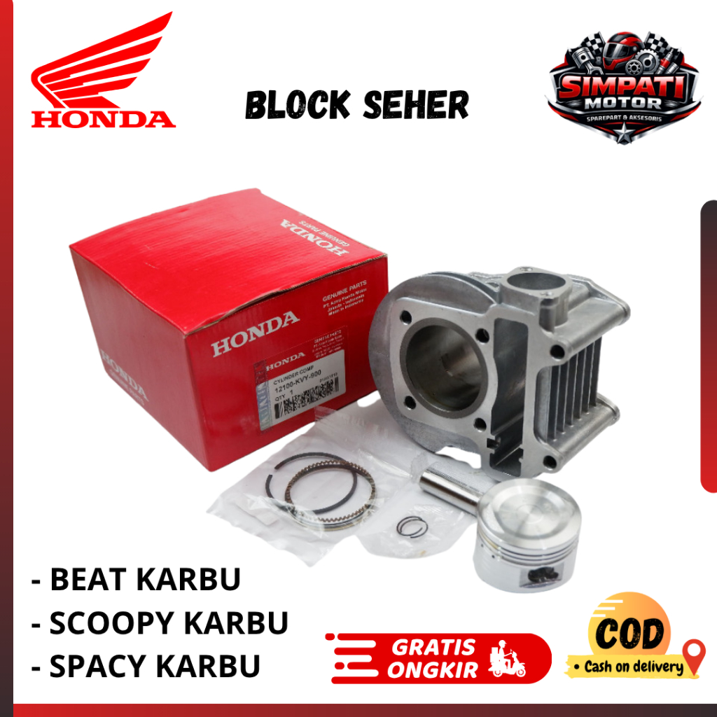 Blok Seher Beat Karbu - Boring Beat Karbu KVY Original Simpati Motor Sperpart