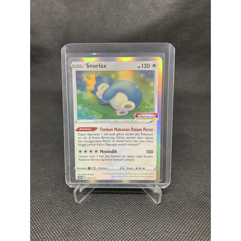 snorlax promo indomaret limited edition kartu pokemon AR - TCG card original snorlax chr snorlax ar 