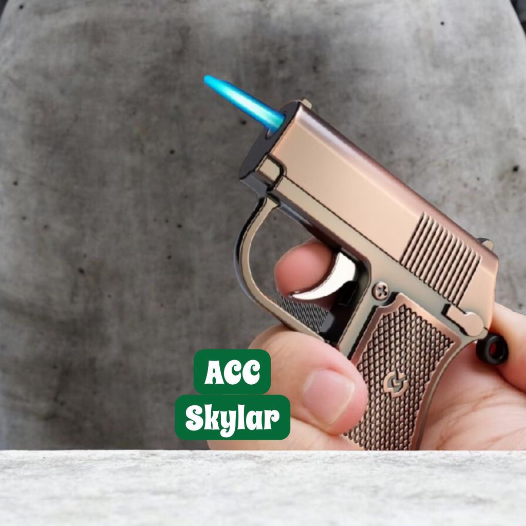 korek api jahil iseng untuk prank setrum kejut teman model pistol mini gas lighter bisa diisi ulang 